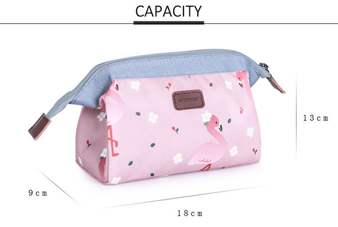 Hot Selling Multi-Function Pink Printed Korean Toiletry Wash Zipper Bag