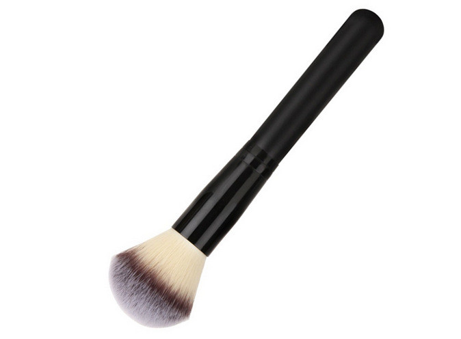 Popular Black Handle Makeup Powder Brush With Aluminium Ferrule