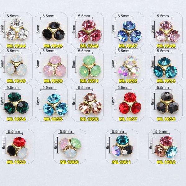 Hot NEW Wholesale Alloy Jewelry 3D Nail Art Jewelry Nail rhinestones Sticker