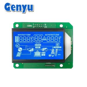 5.0V Operating Voltage Custom Segment Display for Solar Inverter HTN LCD Blue