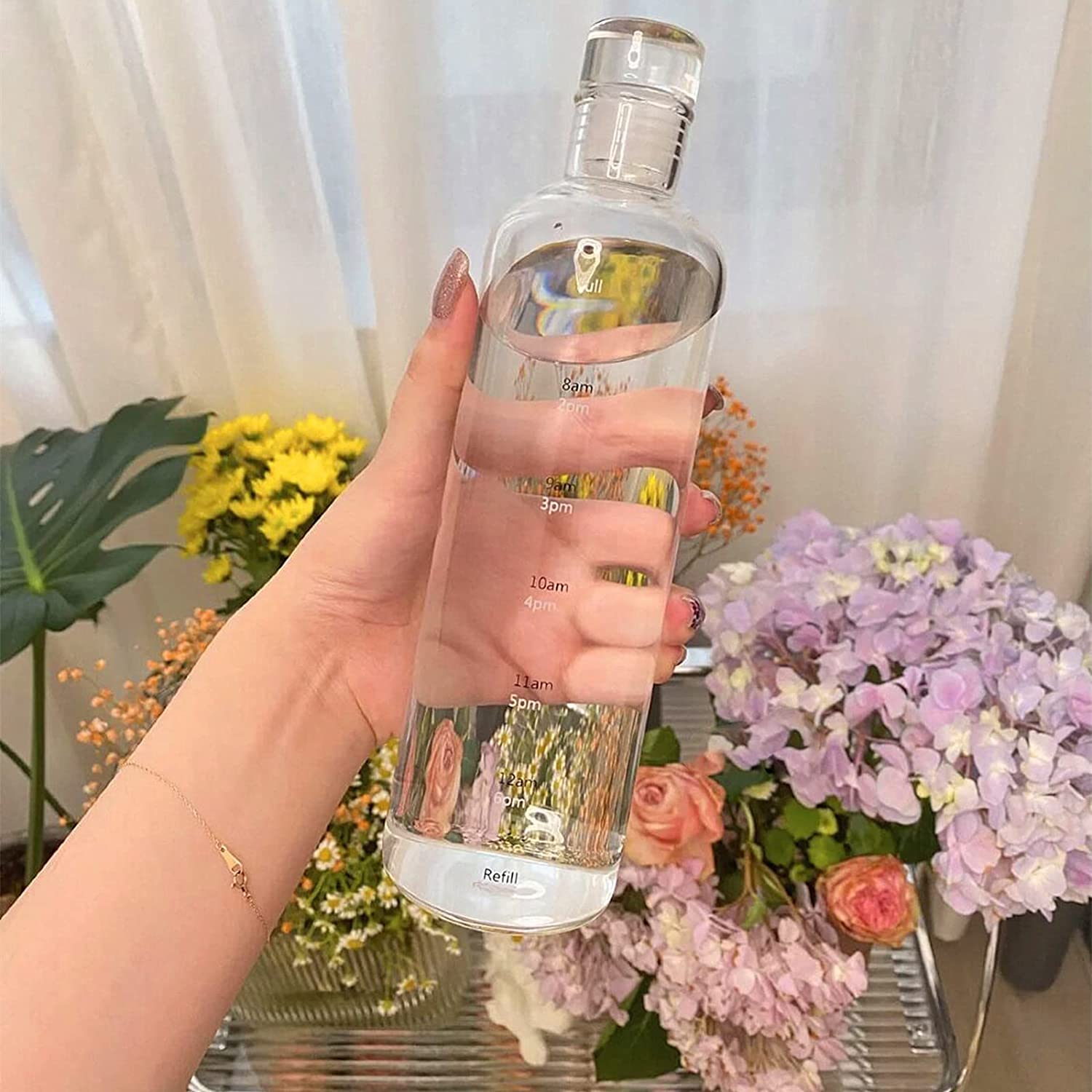Round Glass Bottle for Transparent 750ml 700ml 500ml 250ml Mineral Water Container