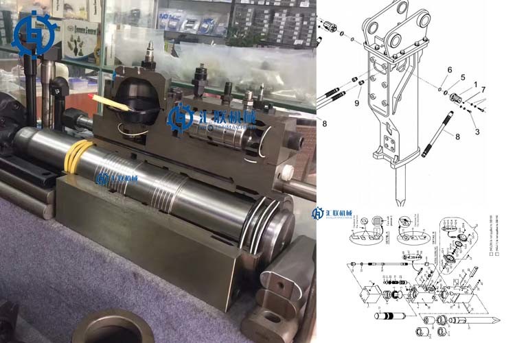 Krupp Breaker Tensioning Cylinder Head Bolts Atlas Copco Spare Parts