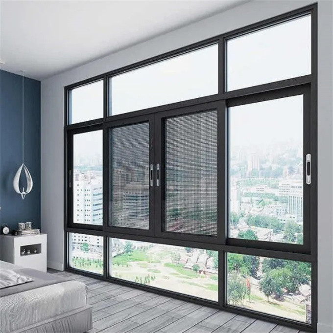 Thermal Break Aluminum Soundproof Windows With Stainless Steel Screen