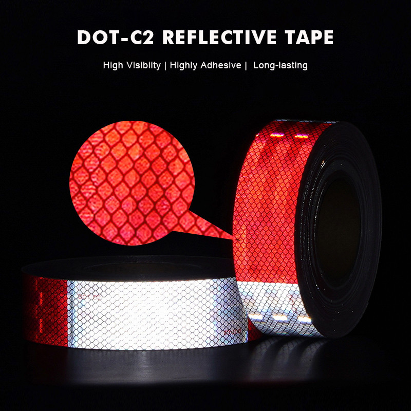 High Intensity 2 Inch Truck DOT Refletive Tape For Vehicle White And Red