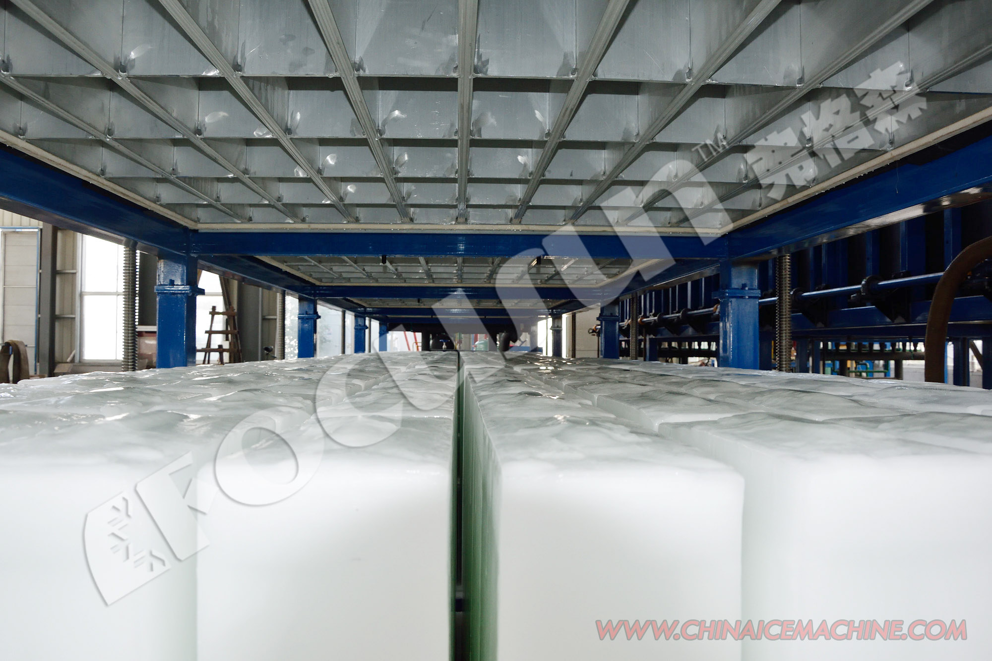 15T/24H Ice Making Machine for Seafood and Fish Preservation Dry Bulb Temperature 35C