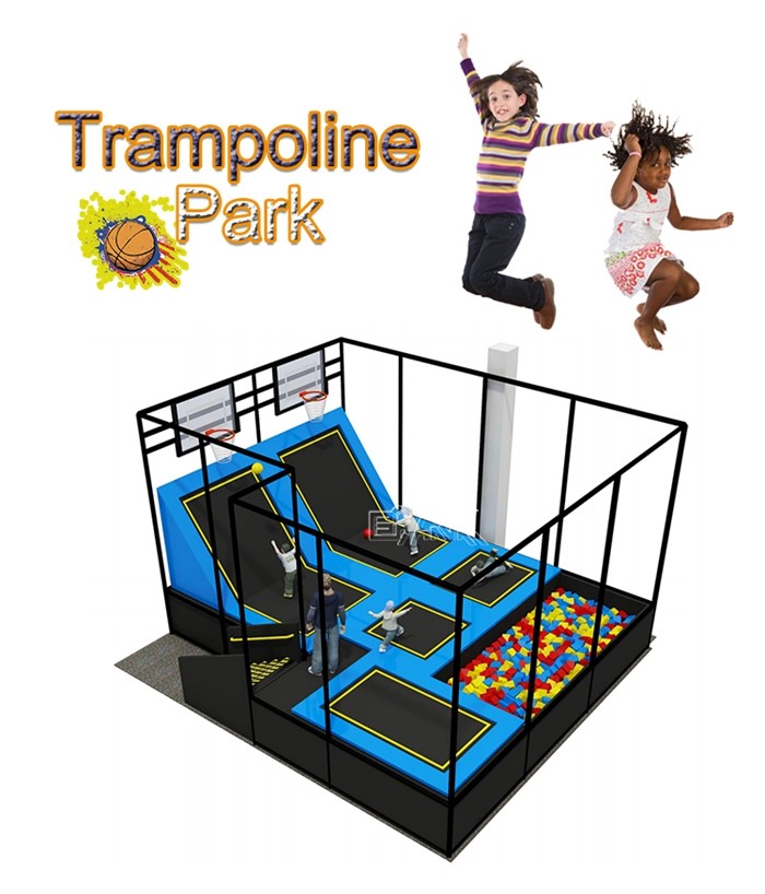 Indoor Trampoline Area Children Indoor Playground Adventure Equipment