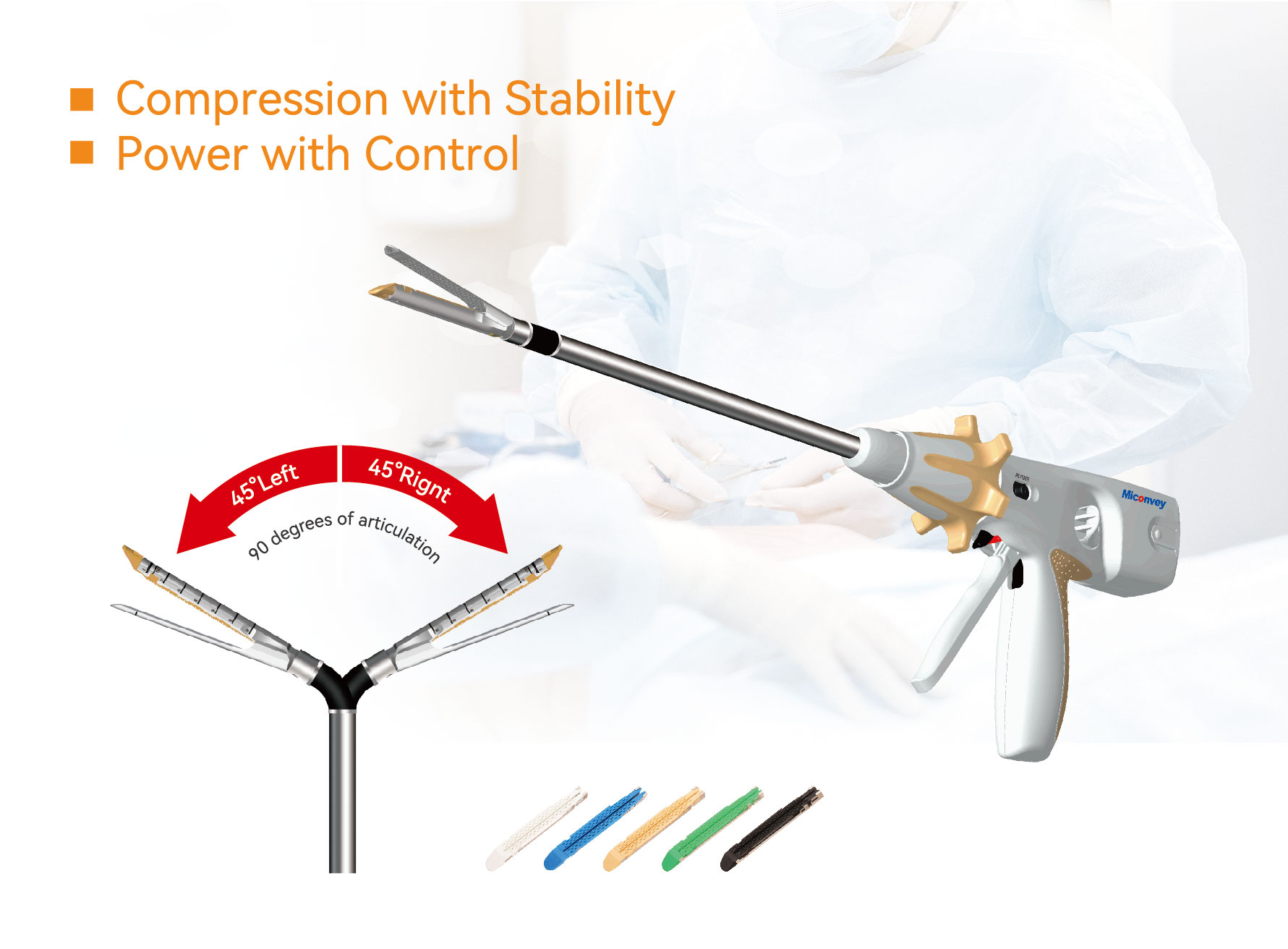 Disposable Stapler Reloads With Cayman Claw-Miconvey Medical