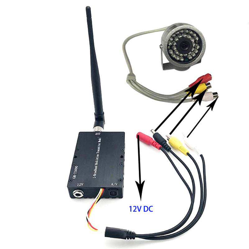 Private Mold 1.2Ghz FPV Wireless Video Transmitter and Receiver Lightweight with 4 Channels 200g