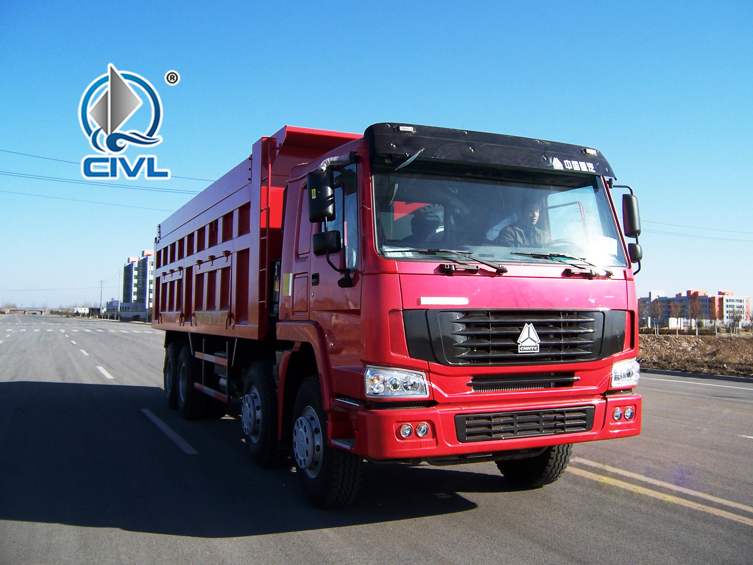 High Loading Capacity New Sinotruk Howo Dump Truck 371 HP 12 Wheels 50 Ton LHD