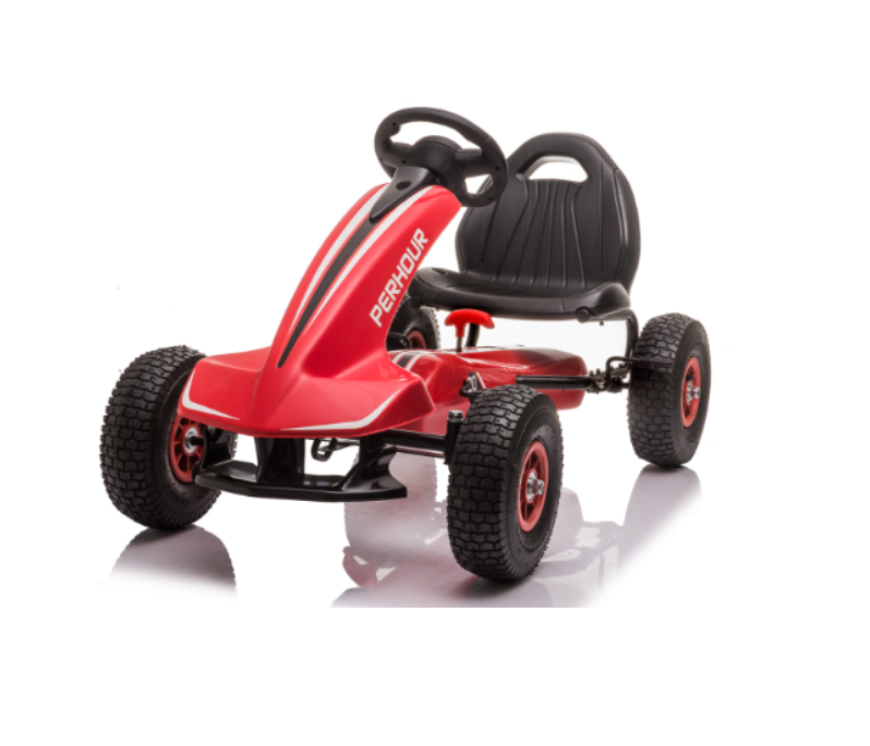 Adjustable Seat 4-wheel Ride On Pedal Kart Car for Unisex Children Aged 3-8 Years