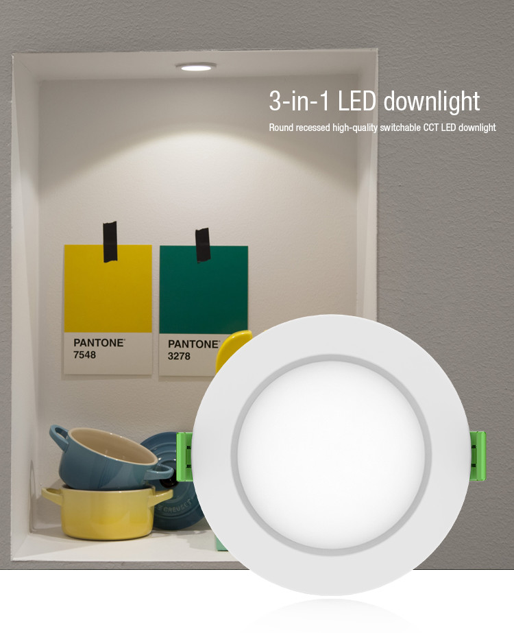 Cutout 85mm Switchable CCT LED Downlight 220-240V 9W SMD Flicker Free