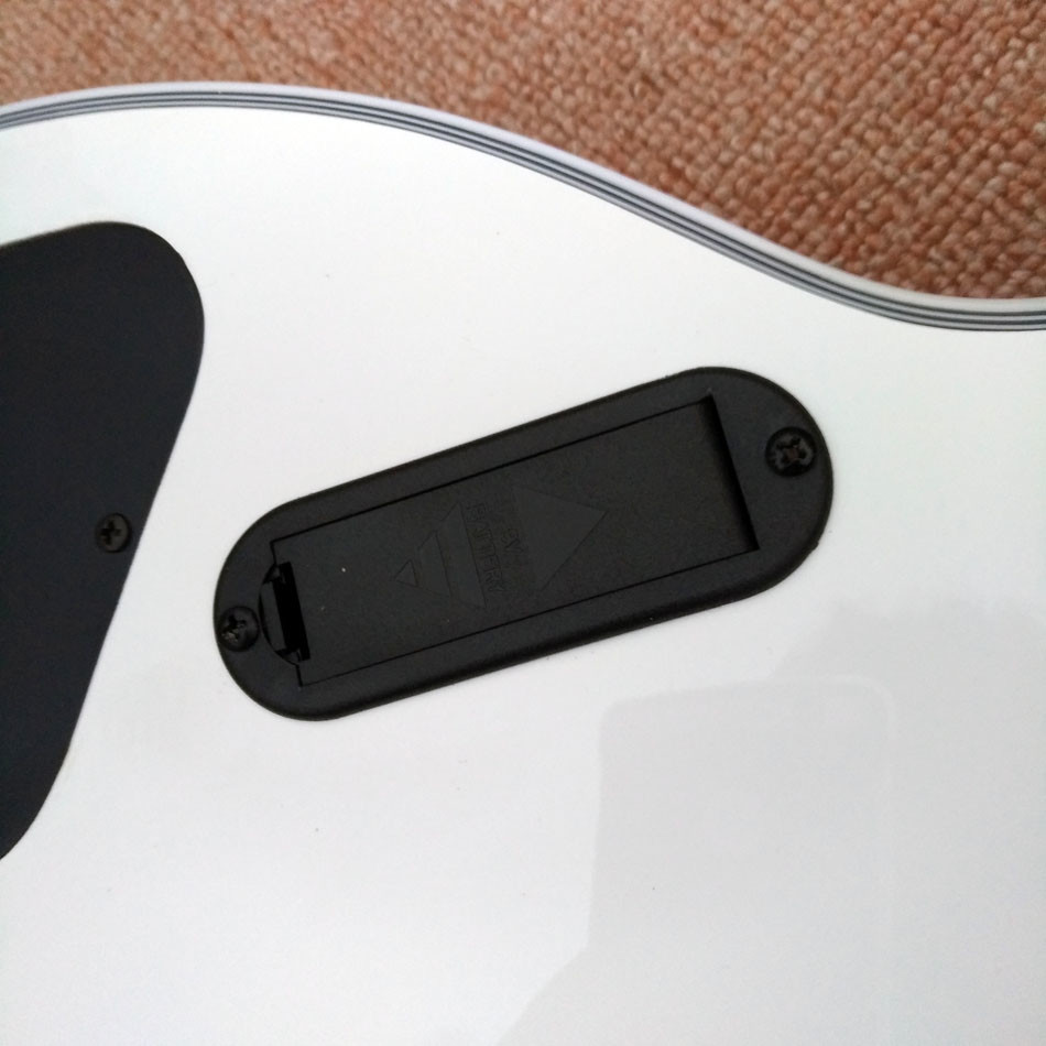 In stock Custom LTD Iron Cross SW James Hetfield Signature Electric Guitar EMG Snow White, Rosewood Fingerboard, Free sh