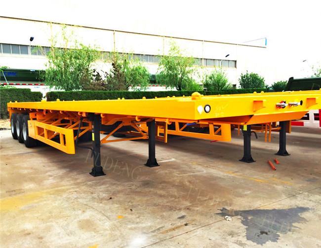 40 Foot Flatbed Trailer, 40 Tons Flatbed Truck Trailer With Twist Lock