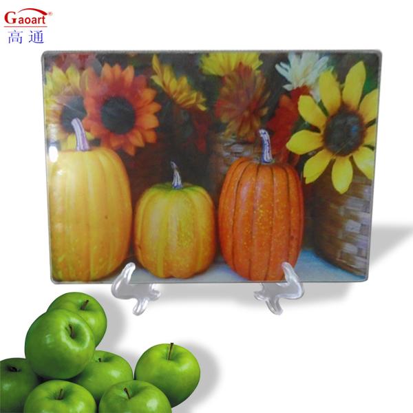 All-Season Round Tempered Glass Kitchen Cutting Board with Customized Logo