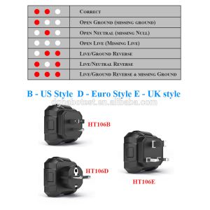 HT106B Socket Plug Tester For Voltlage Measurement