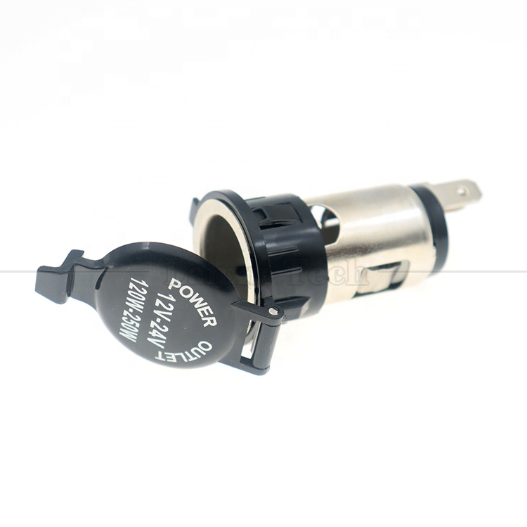 12v 24v Waterproof Gap Car Cigarette Lighter Female Socket Power Charger Adapter for Motorcycle