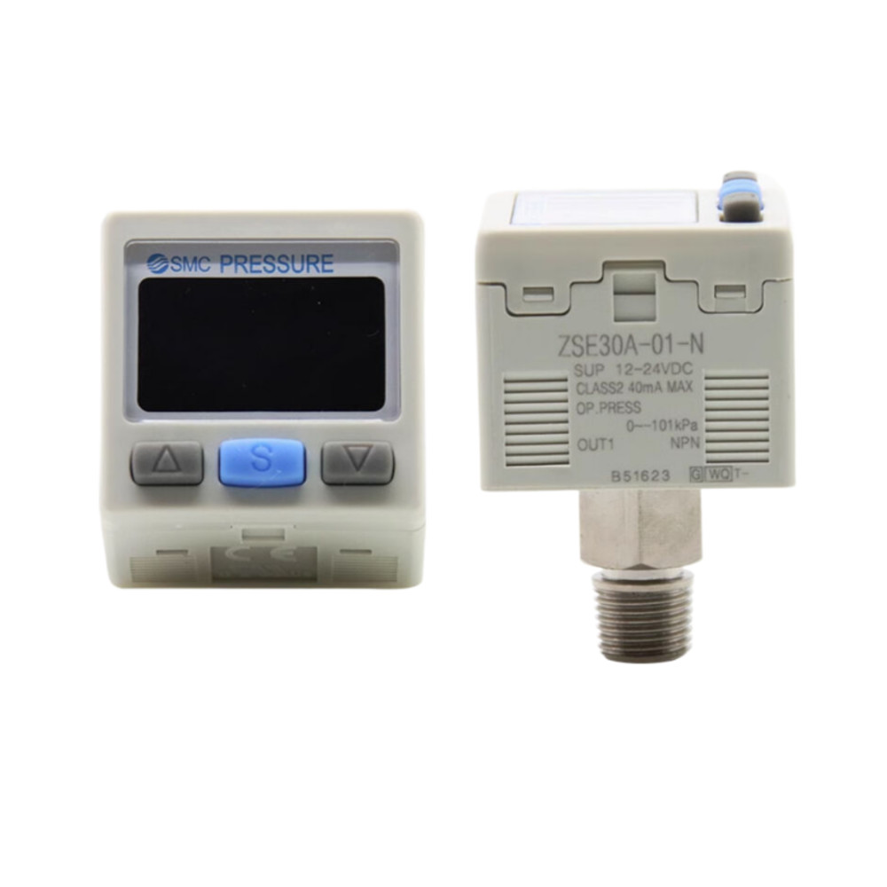 ZSE30A-01-C SMC Digital Pressure Switch Vacuum Pressure R1/8 2-Color Display PNP Open Collector 2 Outputs