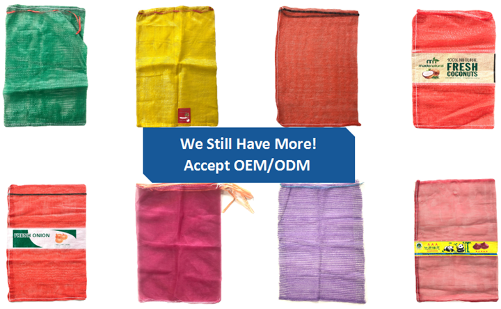 15-48g Plain Weaving PE Raschel Leno Mesh Net Bag for Firewood Durable and Recyclable