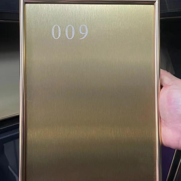 1219x2438 Champagne Colour Stainless Steel Sheet SUS304 201 Champagne Gold
