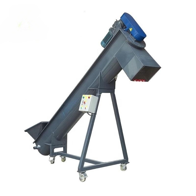 OEM Custom Plastic Screw Loader Feeder Screw Conveyor for Waste Recycling Lines