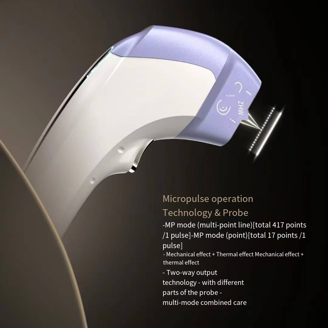 Simultaneous Vertical HIFU Face and Body Contouring Beauty Machine with Adjustable Energy