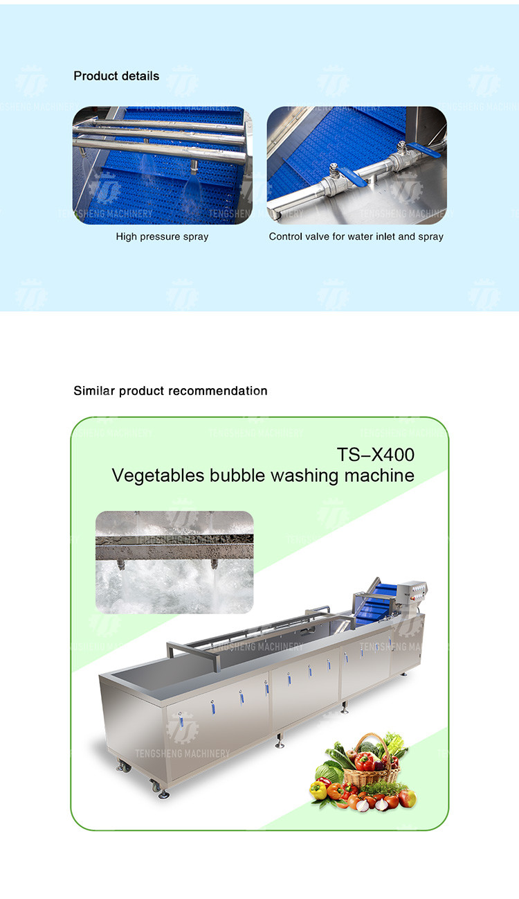 380V Integrating Spinach Washing Machine , Blasting Isolating Potato Cleaning Machine