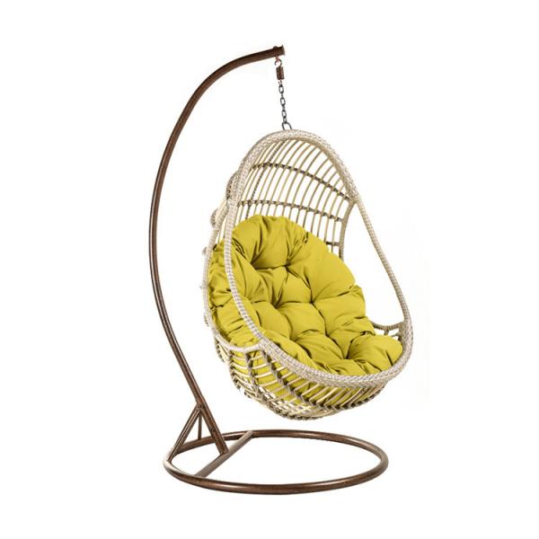 Outdoor Furniture Wood Hanging Rattan Egg Chair for Leisure Wicker Patio Egg