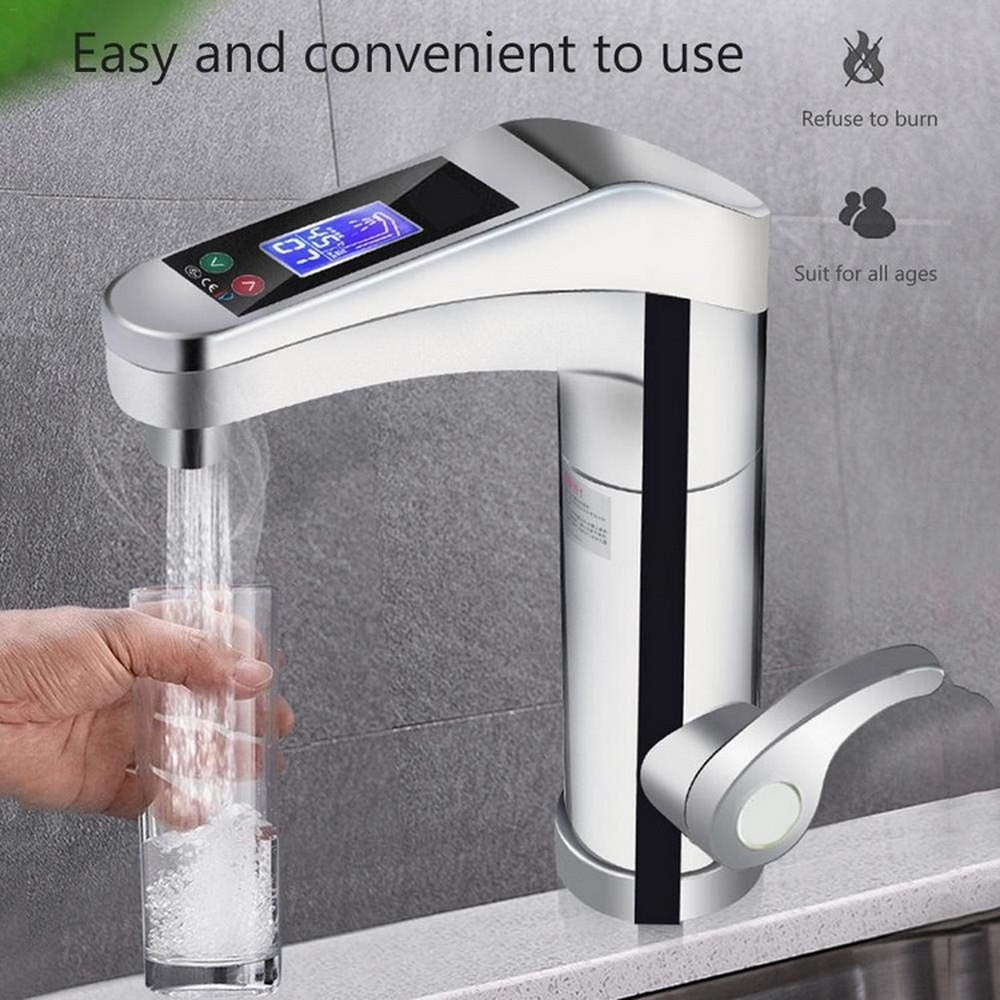 Thermostat Electric Bathroom Tap LVD 120 Degree Rotating Kitchen Faucet With 7 Gears