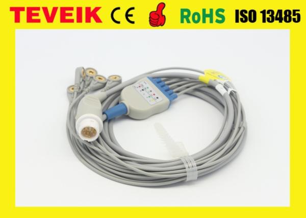 Teveik Factory Medical Mindray Round 12pin 5 leads ECG Cable Compatible With