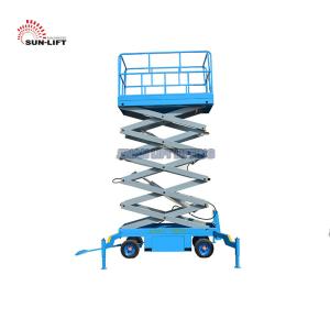  Vertical Electric Mobile Scissor Lift / Scaffolding Aerial Lift Work Platform Manufactures