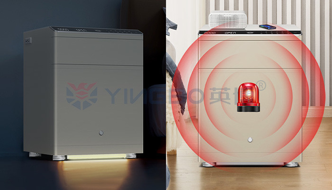 OEM Night Table Smart Safe Box Solid Steel With Fingerprint Lock