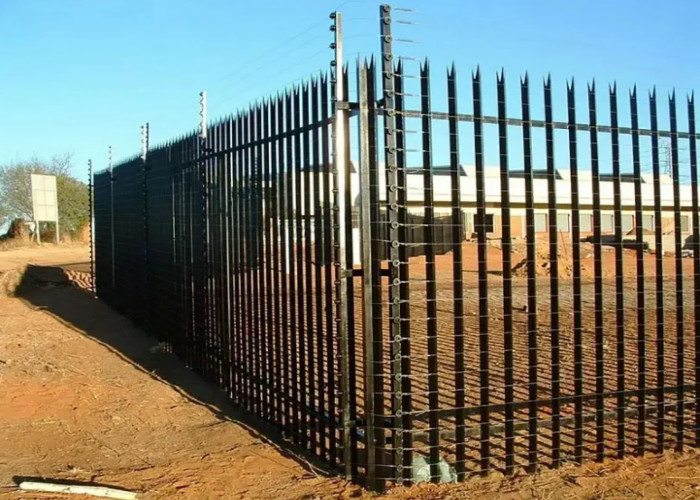 High Security Steel Palisade Fencing Anti Climb Durable Perimeter Protection