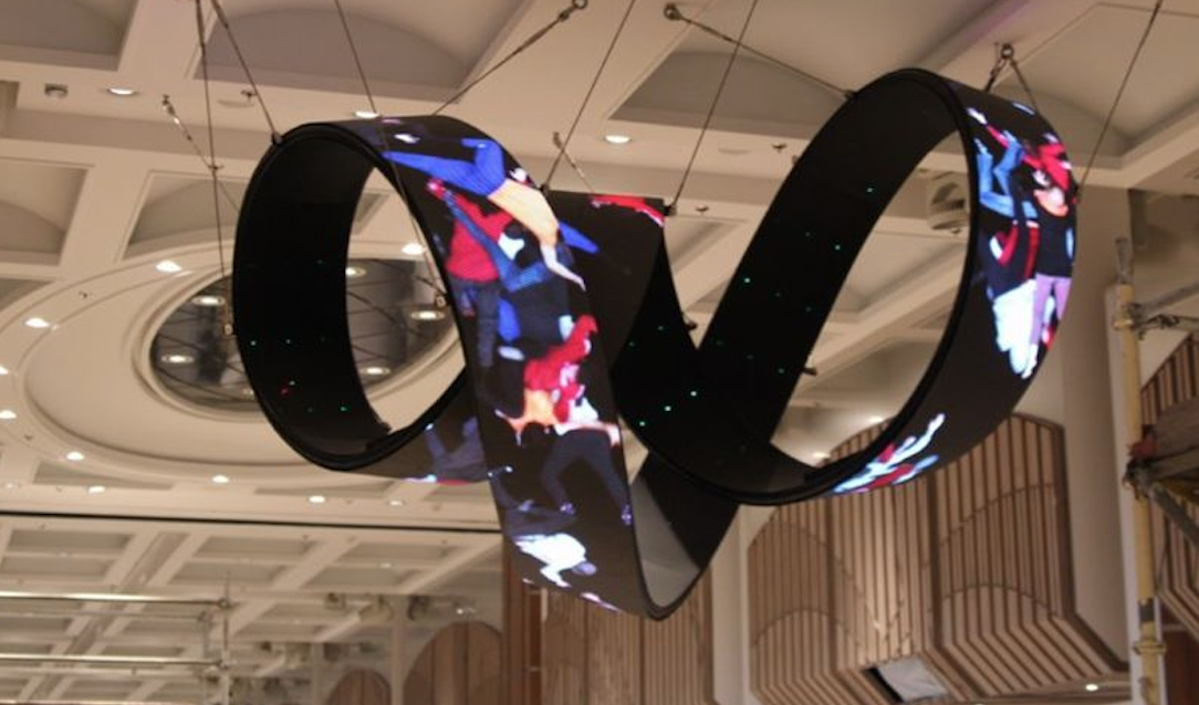 RGB Lightweight Flexible Video Wall , Multifunctional Curve LED Screen