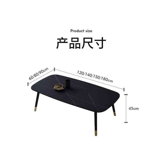 Italian Simple Rock Board Small House Type Modern Living Room Household Creativity Europe