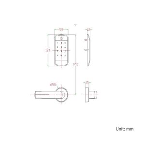 Mifare Remote Access Door Lock Sus304 Security Digital Lock