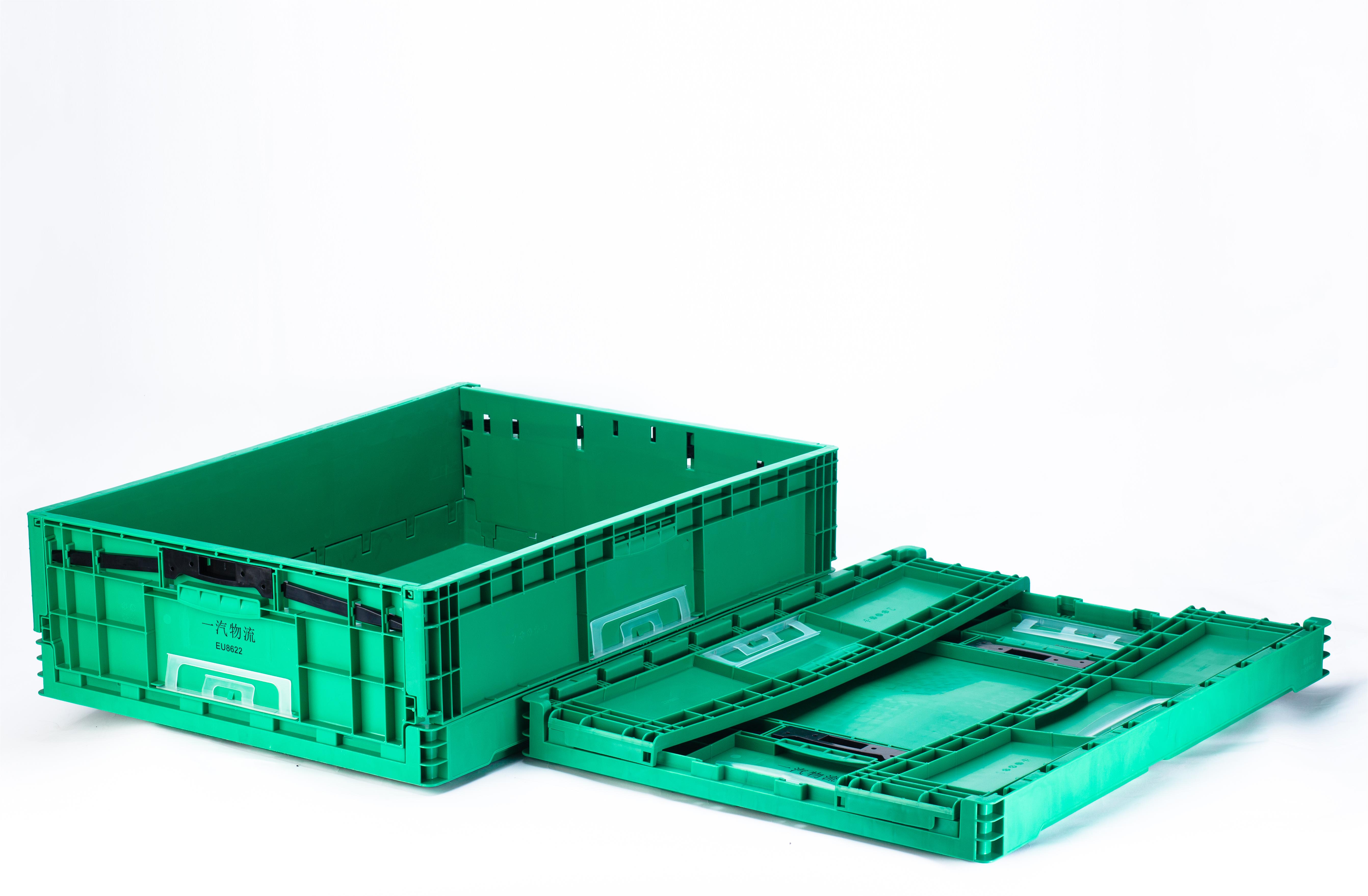 800x600x230mm Collapsible Plastic Vegetable Crate for Industrial Storage and Shipping