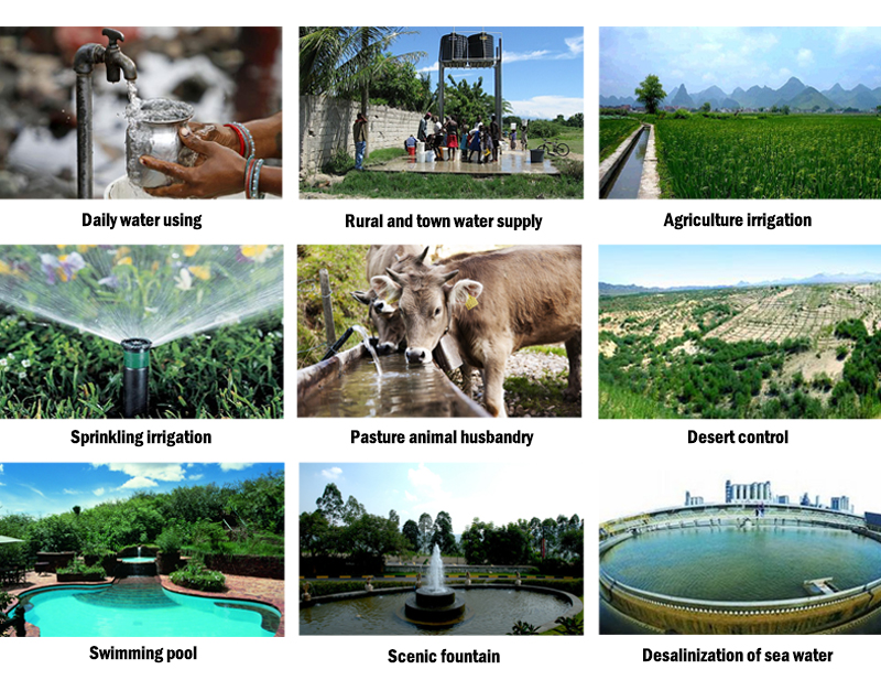 1.1kw Dc To Ac Solar Water Irrigation System , Solar System For Submersible Pump