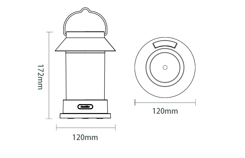 400ml USB Wireless Creative Design Portable Camping Lantern Shape Diffuser Hanging Type Outdoor Cool Mist Humidifier