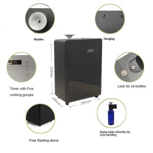 High Coverage 500 Ml Aroma Diffuser In Metal Casing Design For Black/White
