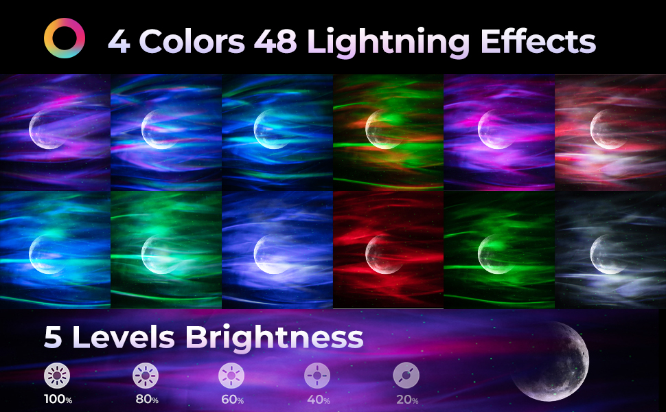 Sterren Projector Aurora Galaxy Projector Baby Star Night Light Starry Star Northern Light Projection Lamp For Kids Adu