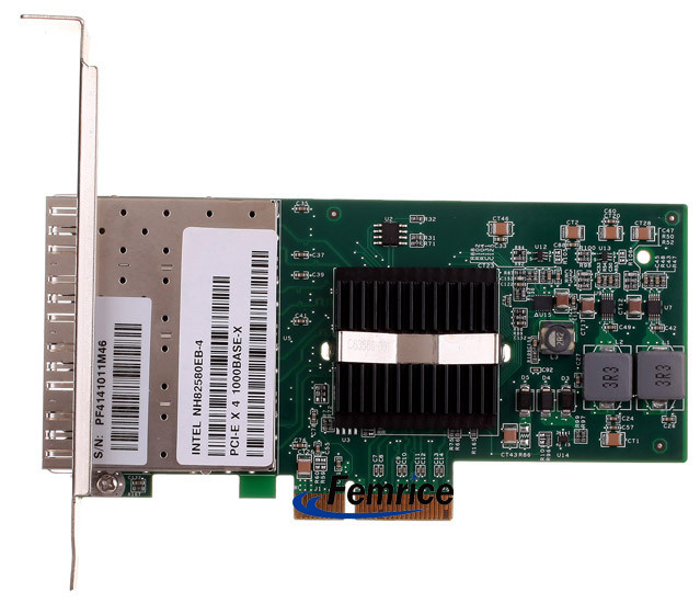 Femrice Quad Port PCIe x4 Intel 82580EB Gigabit Network Interface Controller 1G Gigabit Ethernet Server Network Adapter