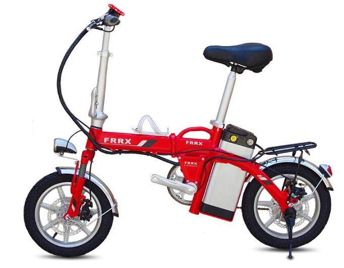 Max Speed 30km/H Small Electric Folding Bike 14 Inch With Battery Indicator