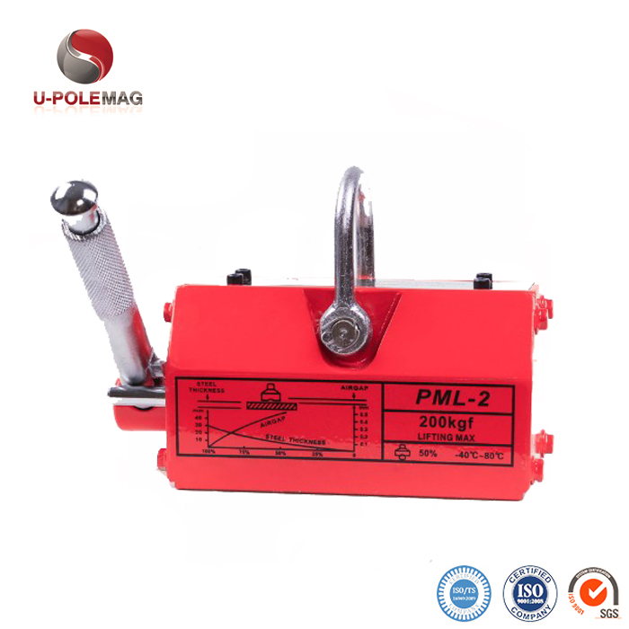 55.5Kgs Dead Weight PML-1000 Switchable Hand Controlled Lifting Magnet for Industrial