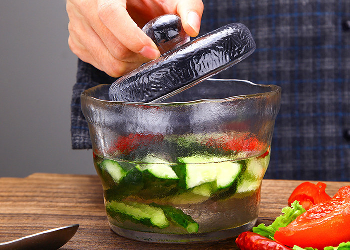 Round Big Eglass Bottle Jar With Lid Food Storage Customized Size