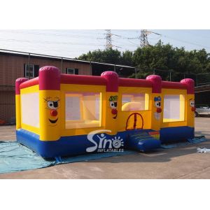 Big clown kids inflatable jumping castle with ball pit complying with Australia