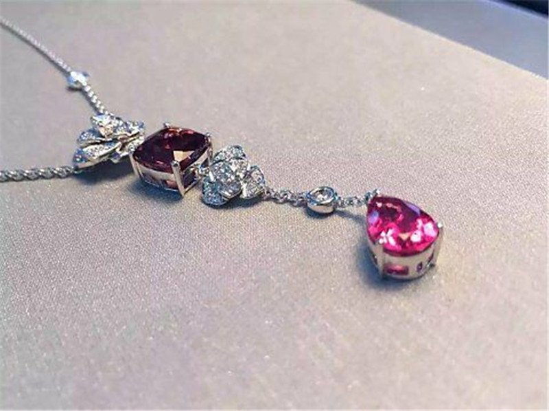 Luxury jewe factory rose series necklace gold diamond 18k gold white gold yellow gold rose gold diamond necklace