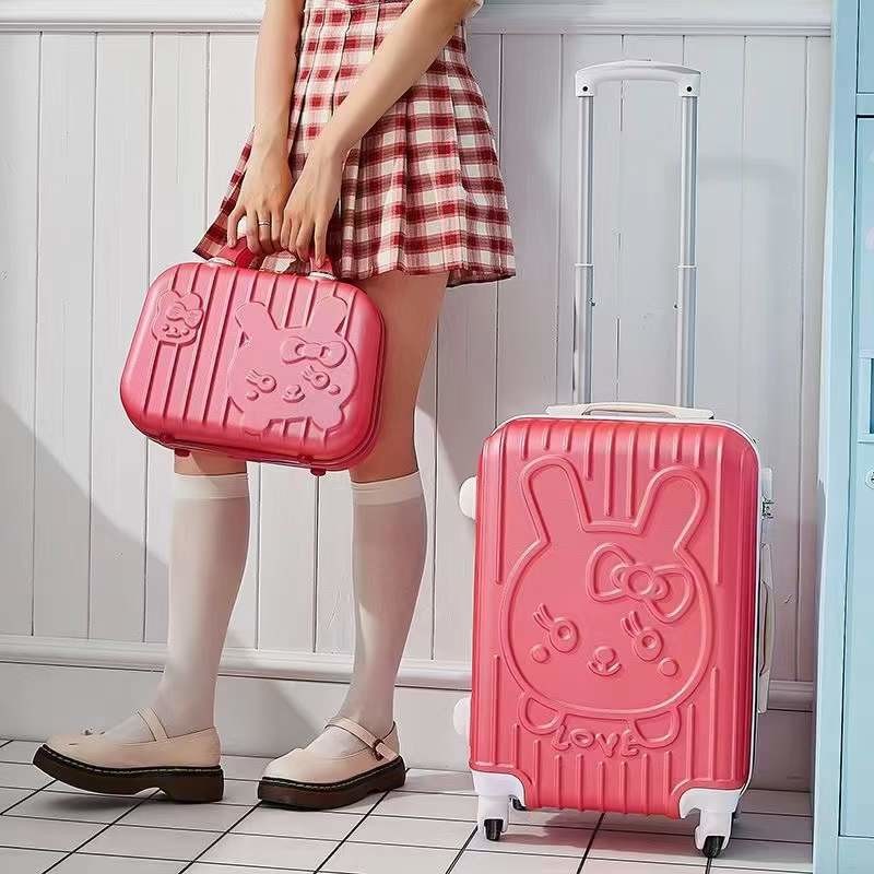 New Love Cartoon Cute Cat Mother Trolley Suitcase Universal Luggage Sets Wheel Suitcase 20 Inch Boarding Case AP875
