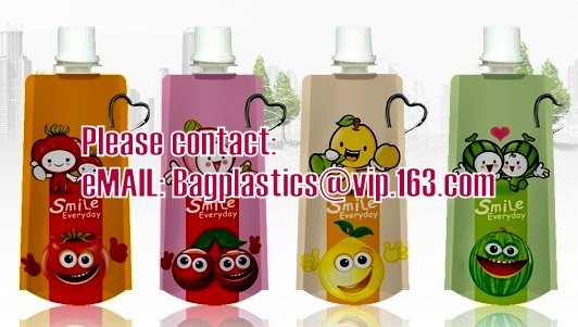 stand up reclosable drinking pouches cold drink Zip lockk bag with straw,Beveragereusable Kids Snack Zip Lock Juice Drink