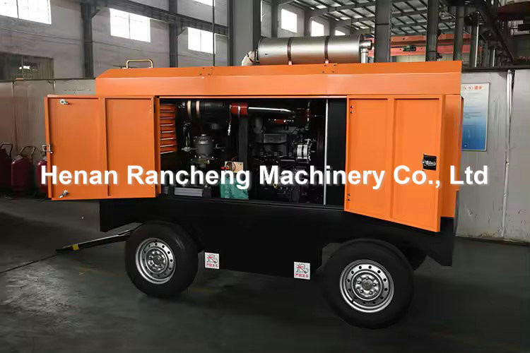Turbocharged Impact Drilling Air Compressor 140KW 1.2Mpa / 1.5Mpa Working Pressure