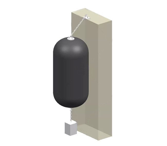 Semi Underwater Submarine Fenders Pneumatic Submersible Marine Rubber